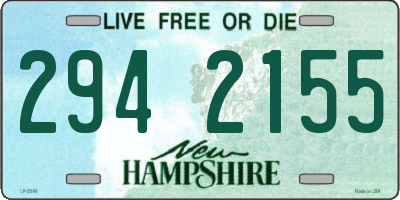 NH license plate 2942155