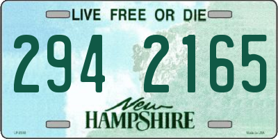 NH license plate 2942165