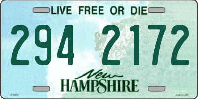 NH license plate 2942172