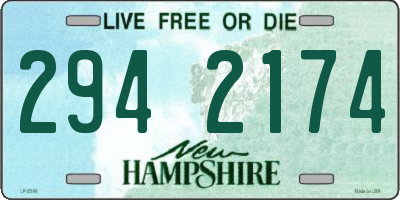 NH license plate 2942174