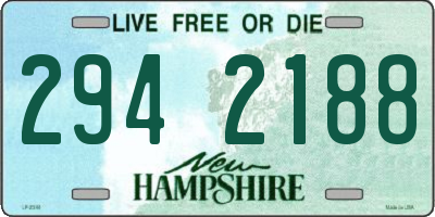 NH license plate 2942188