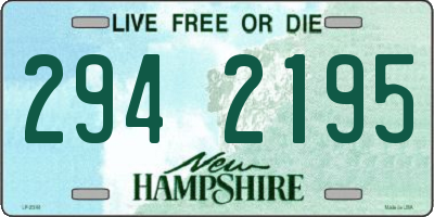 NH license plate 2942195