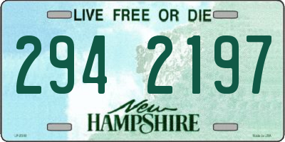 NH license plate 2942197