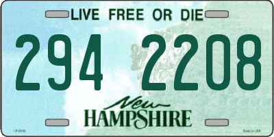 NH license plate 2942208