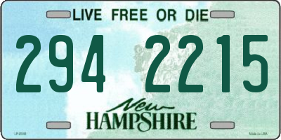 NH license plate 2942215