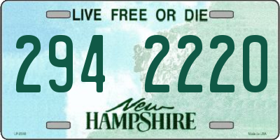 NH license plate 2942220