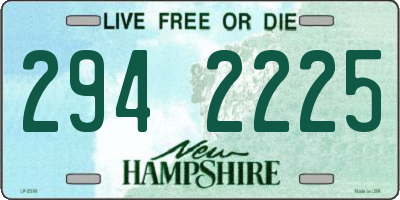 NH license plate 2942225