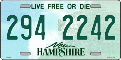 NH license plate 2942242