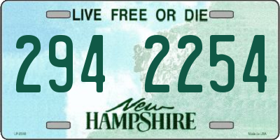NH license plate 2942254