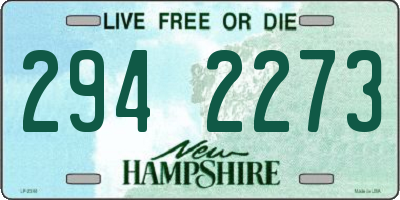 NH license plate 2942273