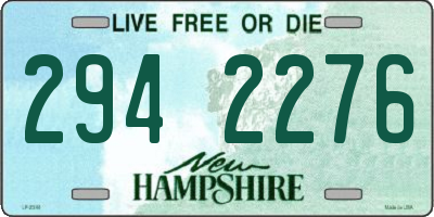 NH license plate 2942276
