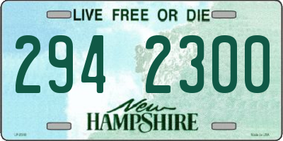 NH license plate 2942300