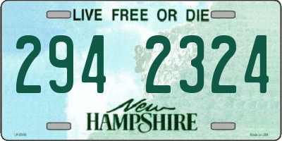 NH license plate 2942324