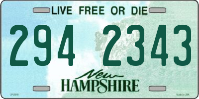 NH license plate 2942343