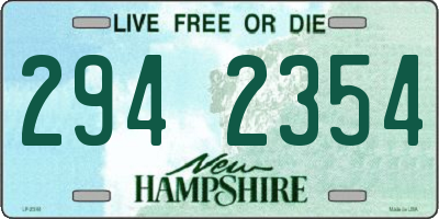NH license plate 2942354