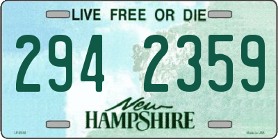 NH license plate 2942359