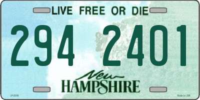 NH license plate 2942401