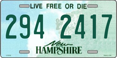 NH license plate 2942417