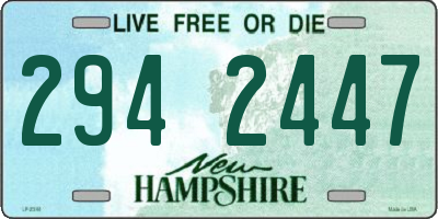 NH license plate 2942447