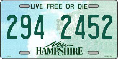 NH license plate 2942452
