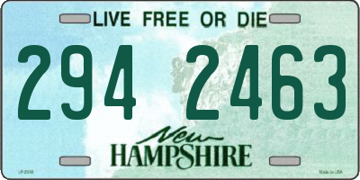 NH license plate 2942463
