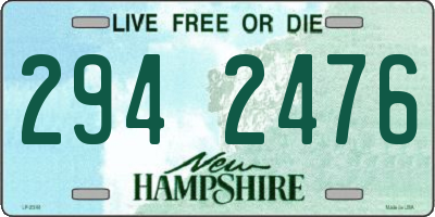 NH license plate 2942476