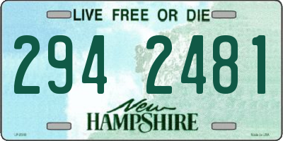NH license plate 2942481