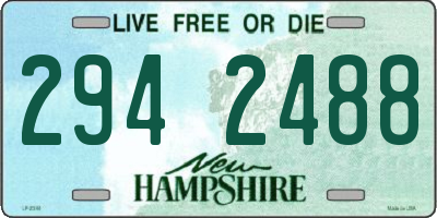 NH license plate 2942488
