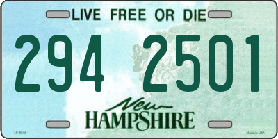 NH license plate 2942501