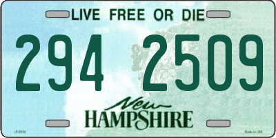 NH license plate 2942509