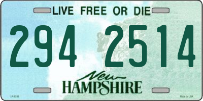 NH license plate 2942514