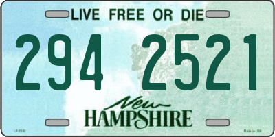 NH license plate 2942521