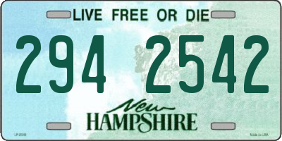 NH license plate 2942542
