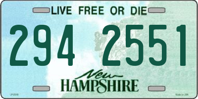 NH license plate 2942551