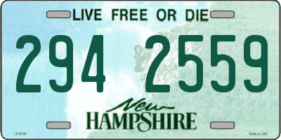 NH license plate 2942559