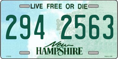 NH license plate 2942563