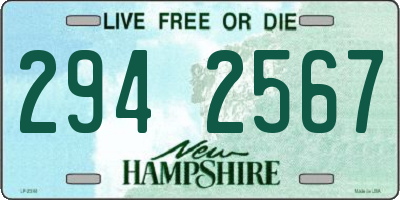 NH license plate 2942567