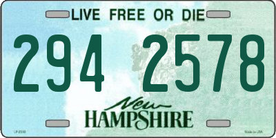 NH license plate 2942578