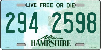NH license plate 2942598