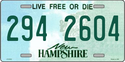 NH license plate 2942604