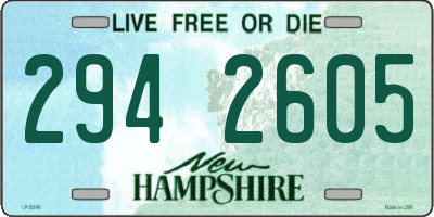 NH license plate 2942605