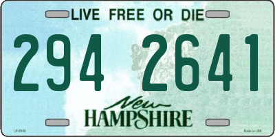 NH license plate 2942641