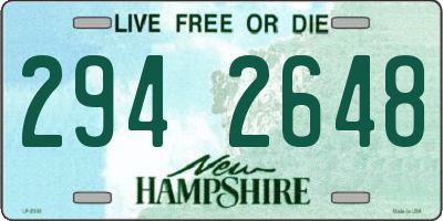 NH license plate 2942648
