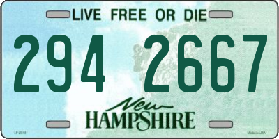 NH license plate 2942667