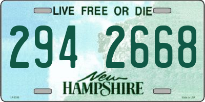NH license plate 2942668