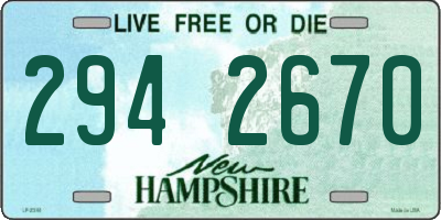 NH license plate 2942670