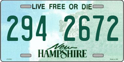NH license plate 2942672