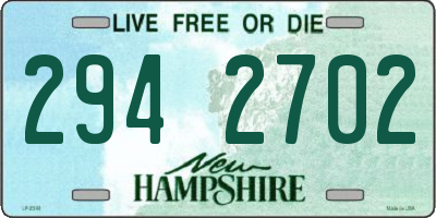 NH license plate 2942702