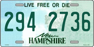 NH license plate 2942736