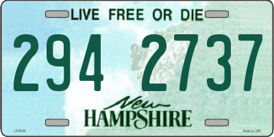 NH license plate 2942737
